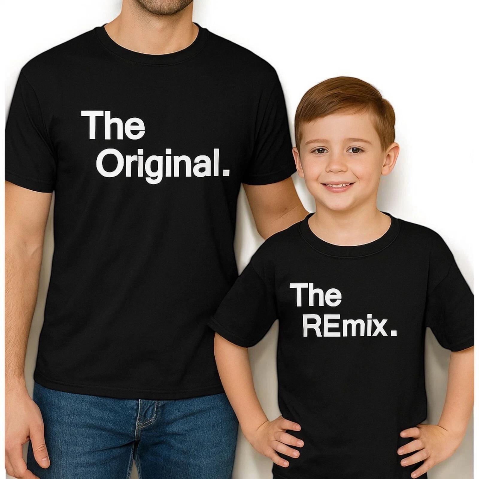 The Original Remix Family Matching T-Shirt | Funny Dad & Son Mum & Daughter Top S