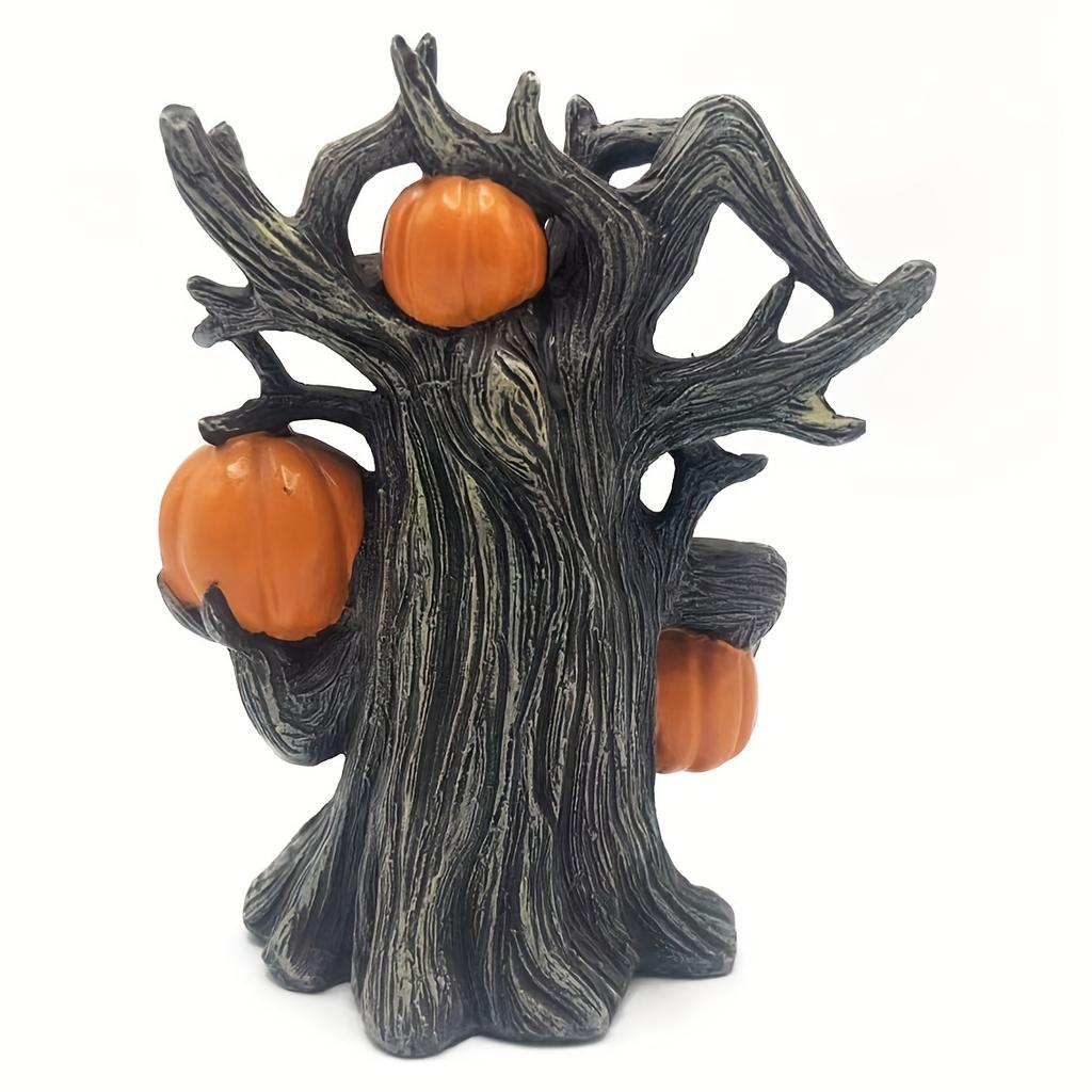 Halloween Pumpkin Tree Monster Figurine,Vintage Resin Statue for Home,Office Decor, Perfect for Holiday Display for Christmas,halloween decorations