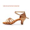 Women's White Latin Dance Shoes - Medium-High Heel, Soft Sole, Suitable for Adults & Big Kids, Ideal for Practice & Square Dance