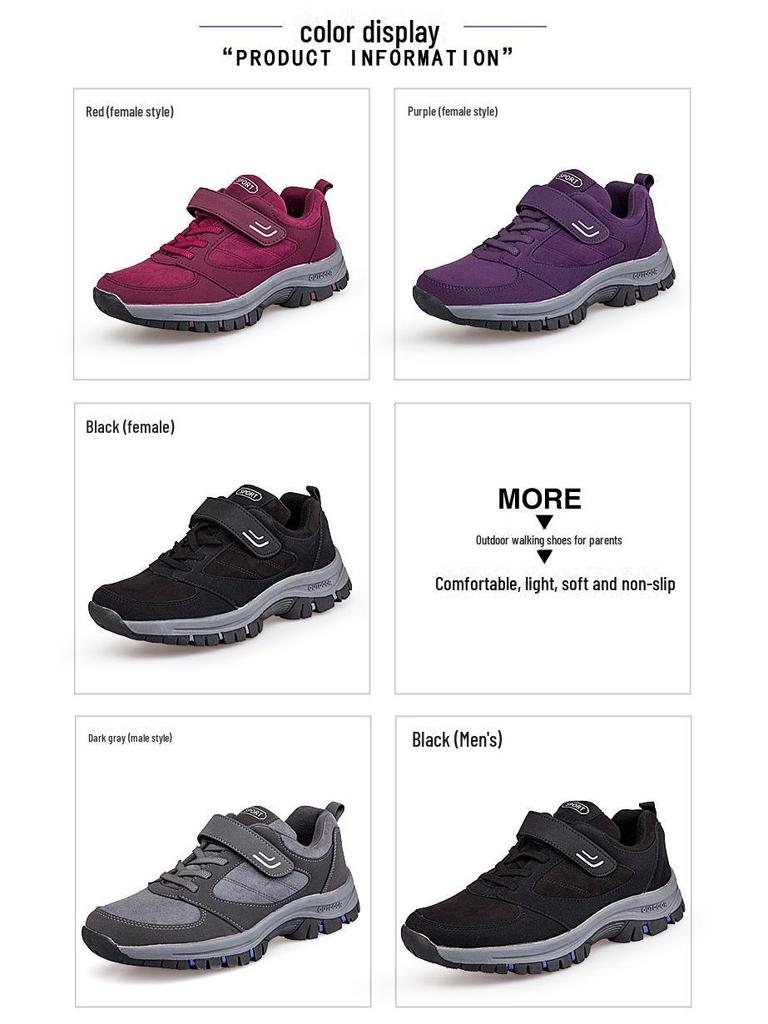 Elderly Men’s & Women’s Autumn Casual Shoes: Comfortable Cotton Walking Shoes for Middle-Aged & Seniors, One-Piece Delivery.