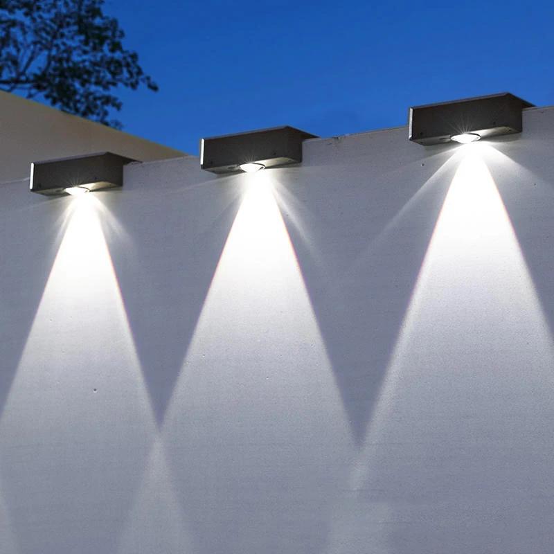 2/4pcs Solar Wall Washing Lamp Waterproof Outdoor LED Wall Light Courtyard Lamp Decorative Balcony Garden Decorative Lights