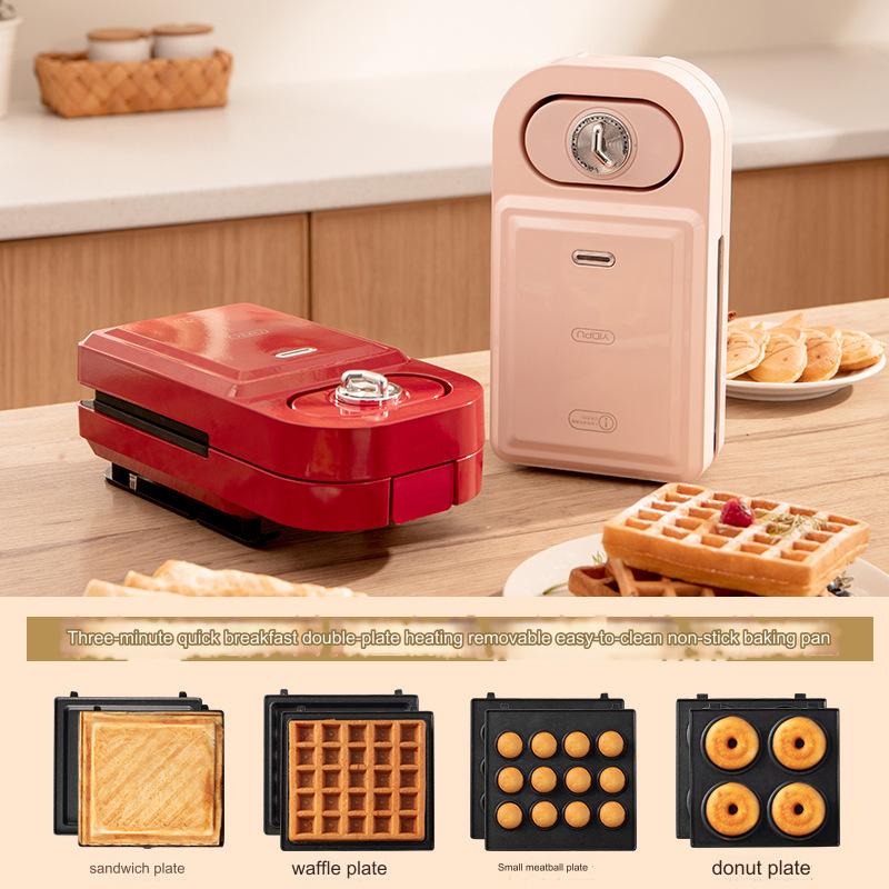 Electric Multifunction Sandwich Waffle Maker Baking Takoyaki Pancake Maker Timed Breakfast Machine Mini