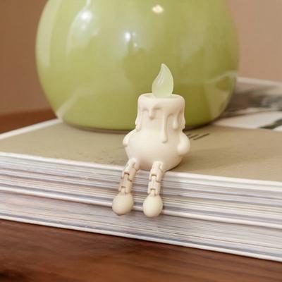 Yousheng 3D Printed Halloween Candle Figurine, Glow-in-the-Dark Spooky Decor with Movable Joints, Creative Desktop Decoration Multiple Colors, Gift