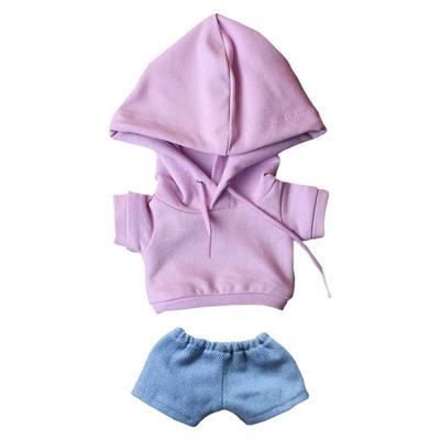 Niannyyhouse 20cm Pluszowa Lalka Ubranka, Bluza i Dżinsy, Bawełniane Ubranka dla Lalki (Różowy fiolet)