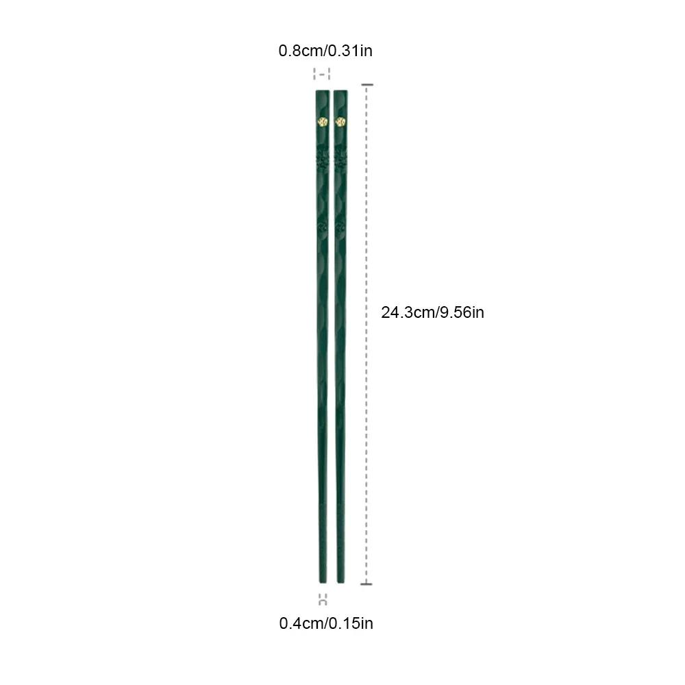 5 Par Japońskich Pałeczek Pałeczki do Sushi Wielokrotnego Użytku Metalowy Koreański Zestaw Pałeczek Zdrowe Stopowe Naczynia Stołowe Palillos Chinos