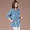 Spring Women Blouses Long Sleeve Print Element TShirts Casual Round Neck Ladies Tops Pullover