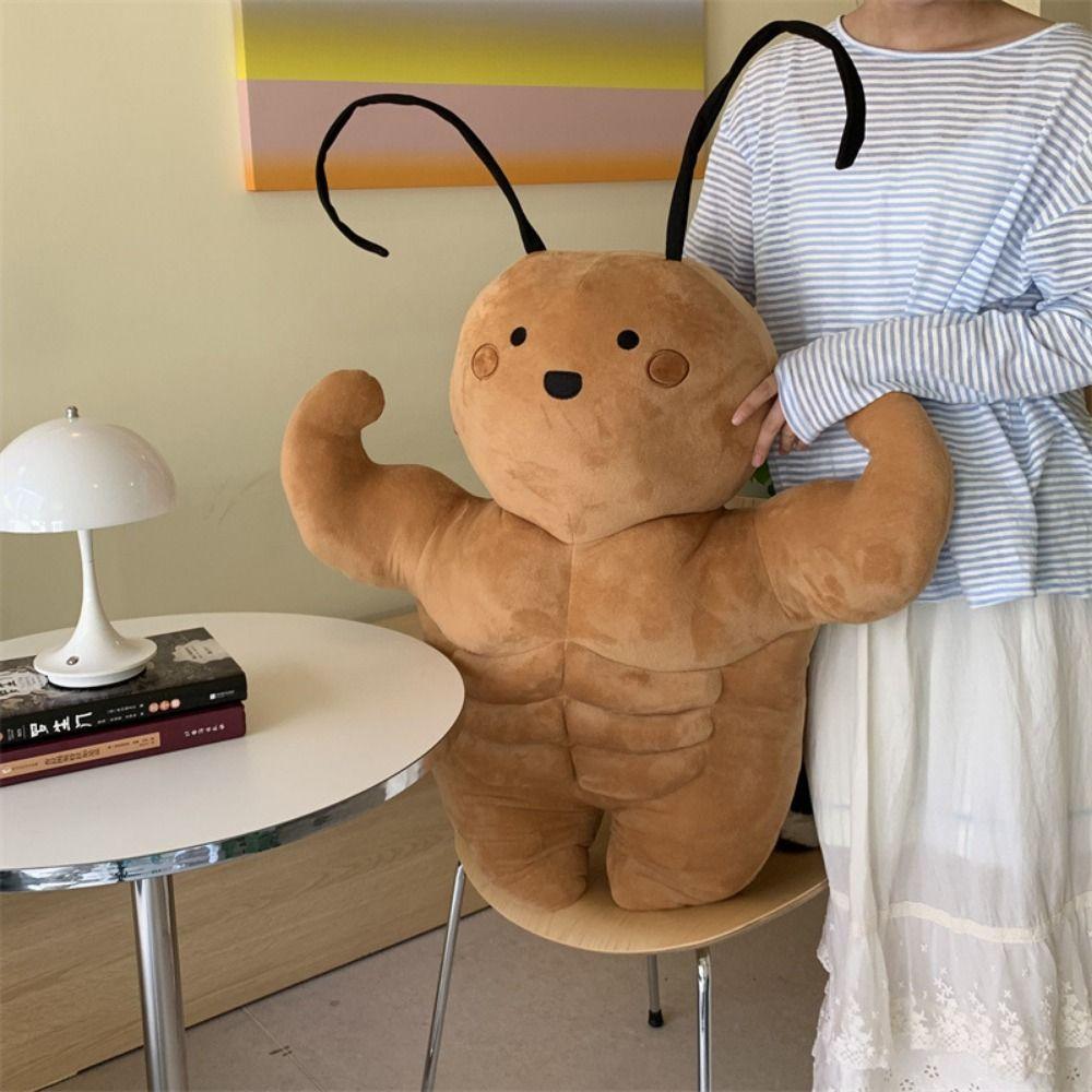 Abdominal Muscles Cockroach Plush Toys Y2K Cockroach Stuffed Dolls Muscle Cockroach Doll  Kids