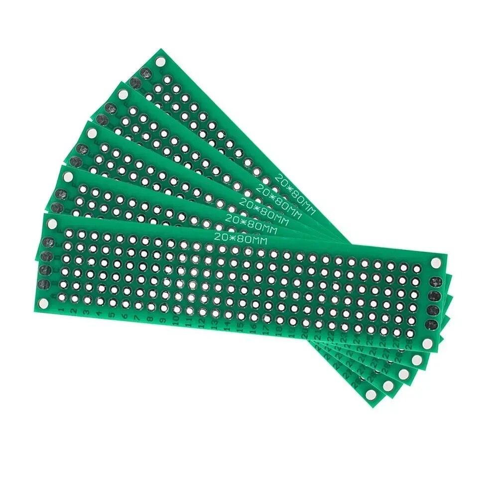 4-40 buc. Circuit PCB universal Protoboard Placă dublu față 2x8 3x7 4x6 5x7 7x9CM Stripboard Placă de prototipare Kit electronic DIY