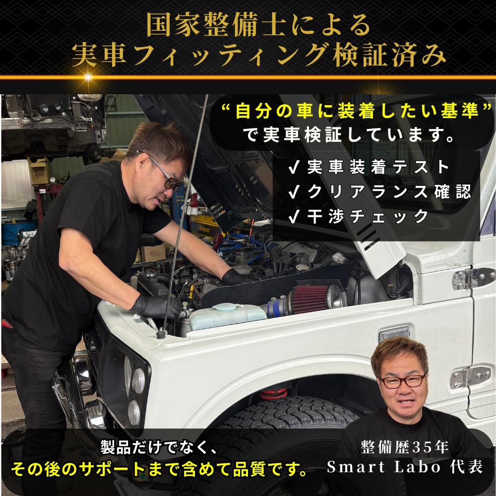 by a National Certified Mechanic Total Installation Support for Peace of Fender Rear Exterior Parts for Jimny Nomad JC74W PL Insurance Tested on