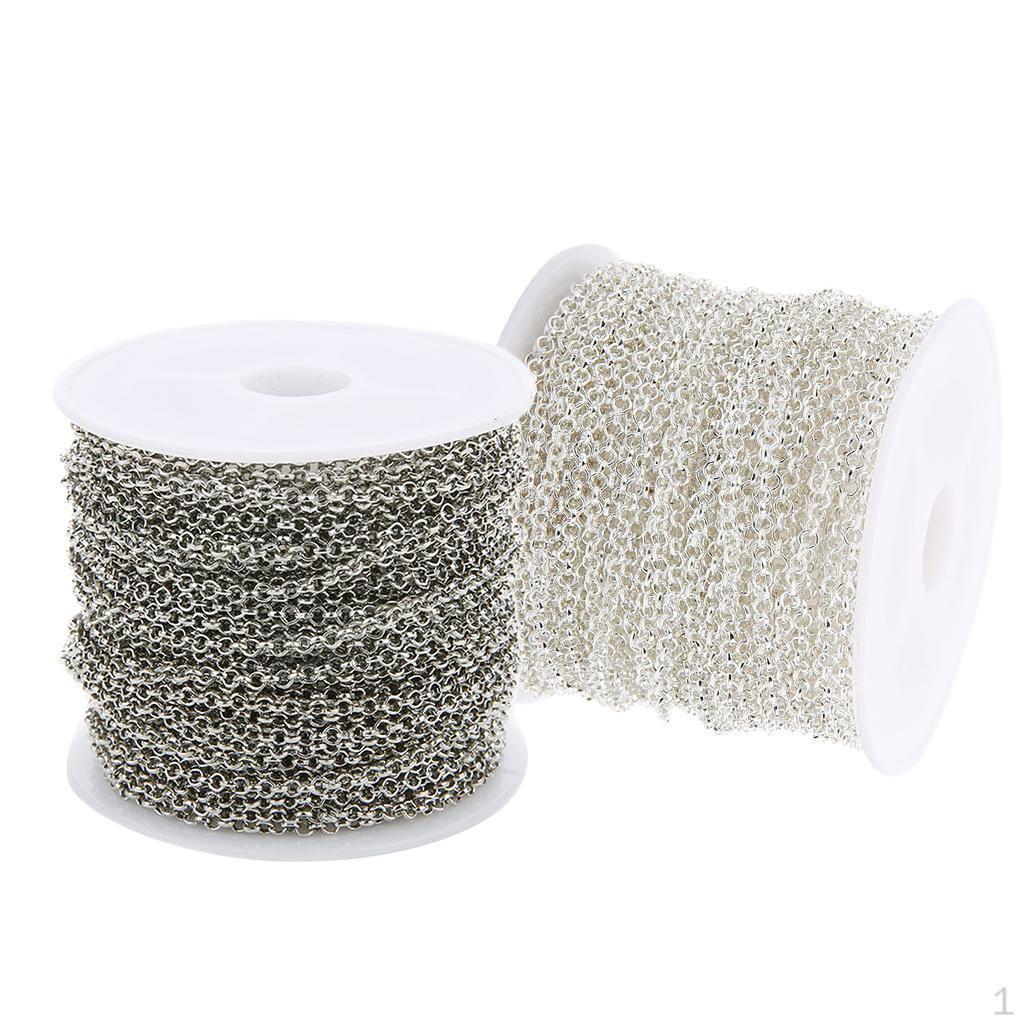 

Цепочка из нержавеющей стали с двумя рулонами, металлический якорь, ювелирное ожерелье, бордюрное ожерелье своими руками