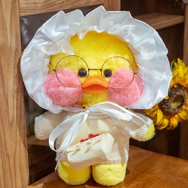 Whosale 30cm Cute Lalafanfan Cafe Duck Plush Toy Stuffed Soft Kawaii Duck Doll Animal Pillow Birthday Gift For Kids Children