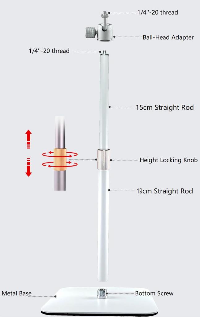AceTaken White Webcam Magnetic Stand Holder for Logitech Brio 100, Brio 300, Brio 500, C270, C310 Webcams