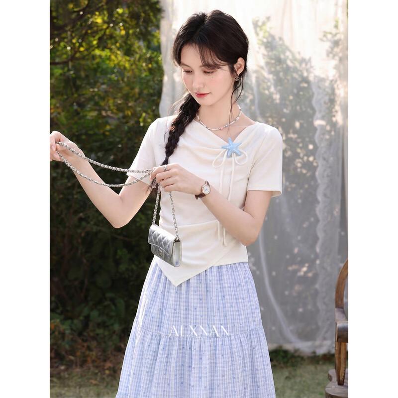 Women s French Style Slash-Neck T-Shirt L