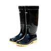 Shanghai Warrior 807 Men's Waterproof Non-Slip Wear-Resistant Black High-Top Rain Boots
