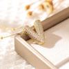 26-Letter Alphabet Pendant Necklace with Copper Clavicle Chain and Micro-Inlaid Zircon