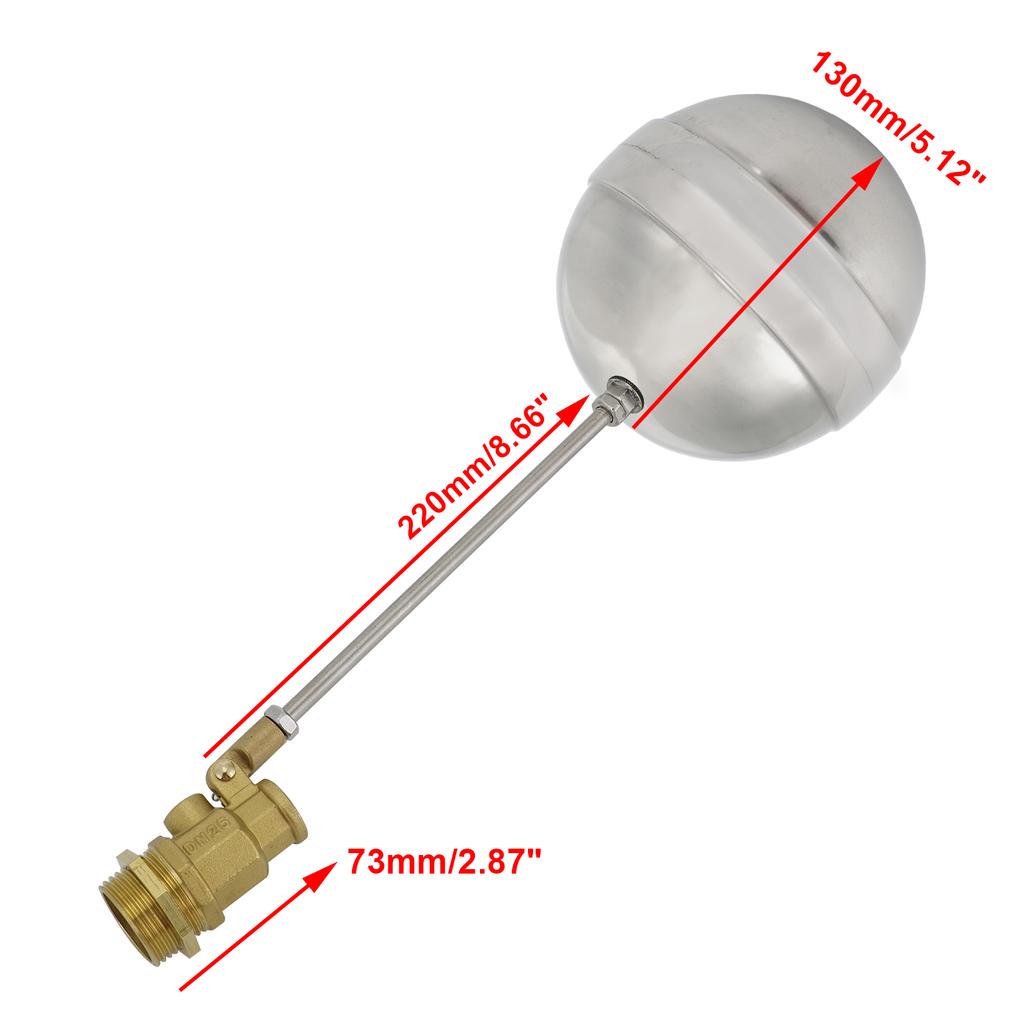 1" Male Thread Float Ball Valve Floating Ball Stainless Steel Water Sensor