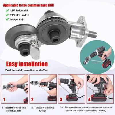 Electric Drill Metal Plate Auxiliary Cutter 0.8mm Metal Iron Tin Plate Quick Cutting Tool Labor-Saving Electric Drill Cutter Accessory Retrofit Shears