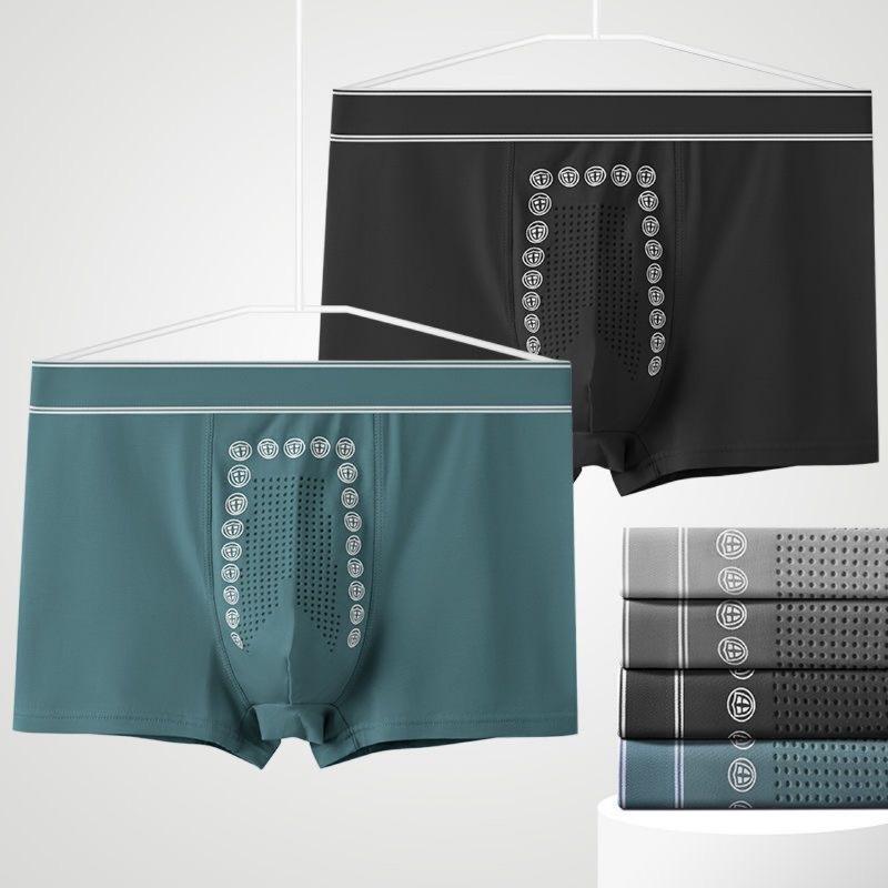 Large Size Men's Spring and Autumn Pure Cotton Anti Bacterial Bottom Crotch Waist Flat Angle Underwear
