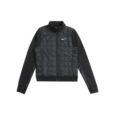 Therma Fit Solid Color Spliced Casual Sports Cotton Jacket Women Jackets Black DD6062-010