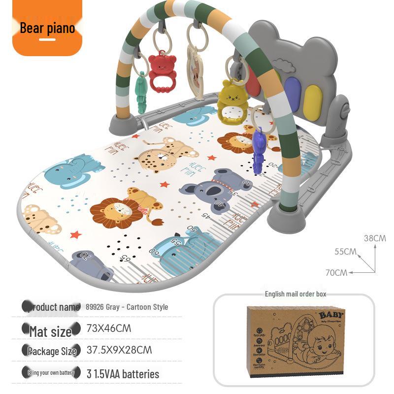 Baby Fitness Rack Musik-Spielmatte mit Klavier- und Trommelfunktionen