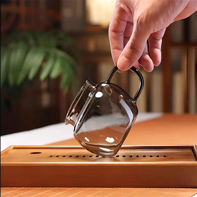 250ml Heat-resistant Small Glass Teapot With Tea Infsuer Tea Leaf Herbal Strainer One Person Glass Tea Pot Kungfu Tea Set