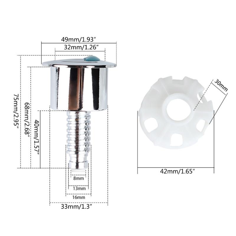 Toilet Dual Flush Round Shape Push Button Round Shape Electroplating Water Tanks