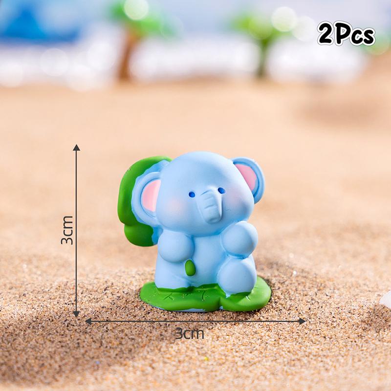 

2 шт. мультяшные милые маленькие фигурки слонов кукла миниатюрная фигурка настольное украшение креативное украшение для дома своими руками аксессуары подарок