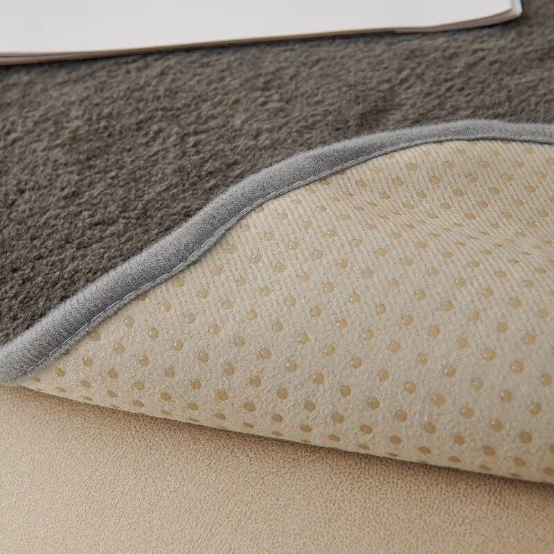 Winter Soft Plush Quilted Sofa Towel Solid Color Luxury Plush Sofa Covers Thicken Anti-slip Couch Covers for Living Room