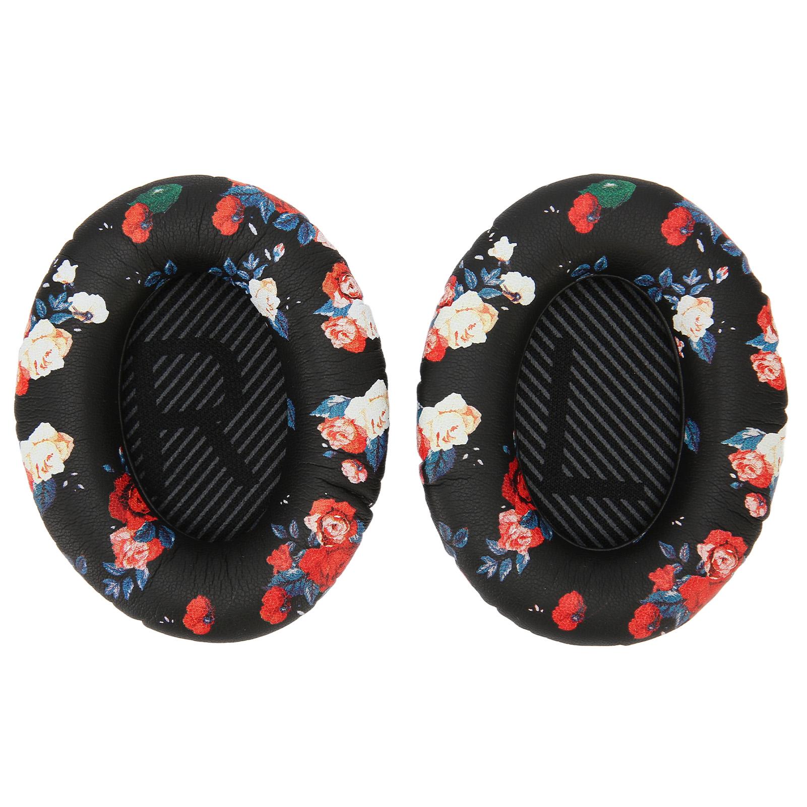 

Headphone Ear Pads Soft Protein Leather Memory Foam Replacement Print Ear Cushions for QC35 QC25 QC15 QC2 AE2i AE2W чорний