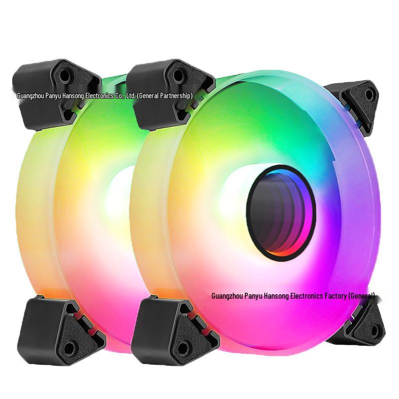 12cm RGB LED Ultra-Quiet Desktop Computer Chassis Cooling Fan