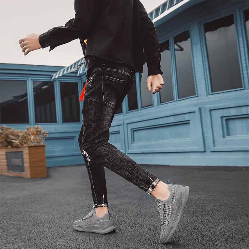 Mens Shoes 2025 New Summer Breathable Mesh Sports Leisure Anti Slip Lightweight Soft Soled Trendy Top Layer Outdoor Running Shoe