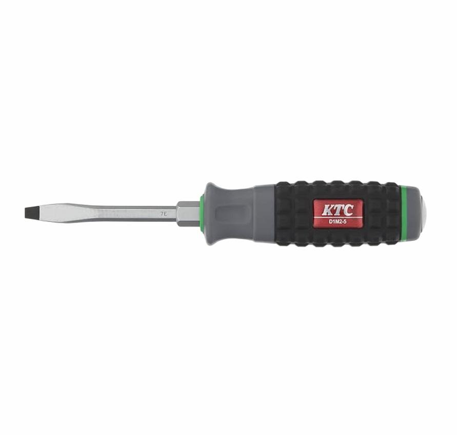 Kyoto Machine Tool Resin Handle Slotted Through 5mm D1M25 (KTC) Screwdriver, Type,