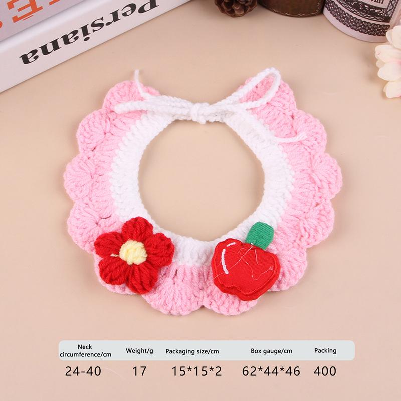 Prinzessin Süßes Haustier Schal Strickmütze für Katze Hund Weiche Handgestrickte Mütze Cosplay Geburtstag Haustierkostüm Zarte Verstellbare Haustierlätzchen