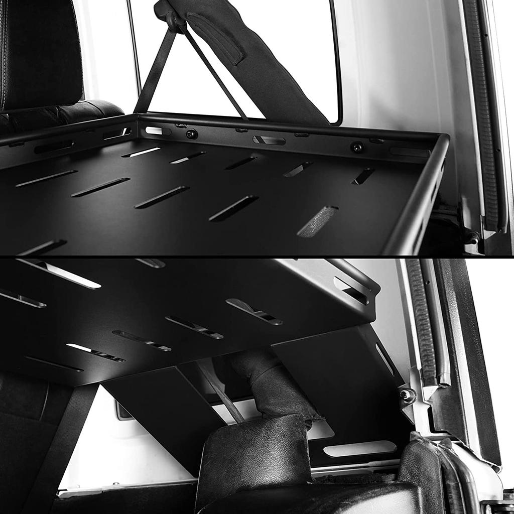 Estante de Almacenamiento para Maletero de Portón Trasero de Coche para Jeep Wrangler JK 2011-2017 4 Puertas Rejillas de Carga Trasera Accesorios