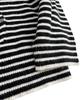 SK8ER ROCK Double Stars Stripe Knit Hood Zip-Up ((Black))