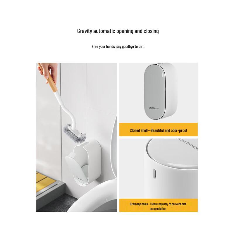 Aige Wall-Mounted Beech Handle Toilet Brush