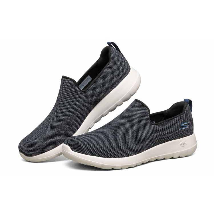 Skechers Cushioning Soft Sole Slip-On Casual Low-Top Shoes Men Sneakers Blue 216114-BKBL
