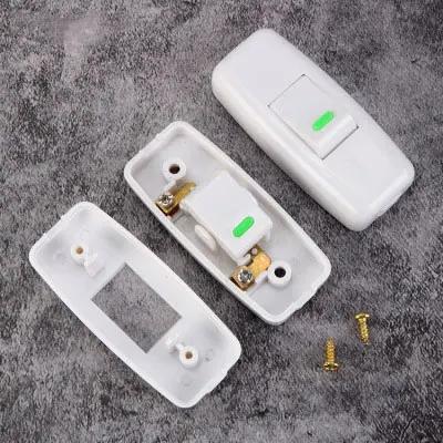 Boat Shape Switch Home Light Switches Classic White Inline On/Off Table Lamp Switches Wires Cable Switches Electrical Accessorie