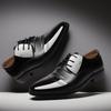 Herrenschuhe Leder Freizeitschuh Schwarz Spitz Glänzend Business Formelle Schuhe Übergröße 38-48 Herren Elegant Party Kleidschuh Zapatillas