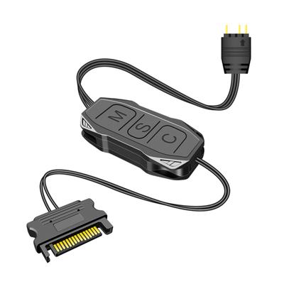 Heiß! Argb Mini-Controller mit Verlängerungskabel Breite Kompatibilität 5V 3-Pin zu SATA-Netzteil RGB-Synchronisation