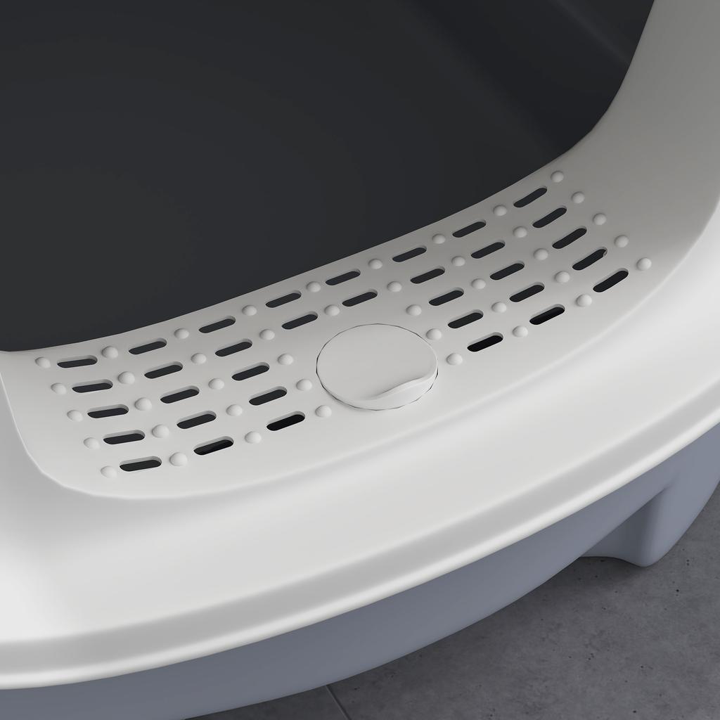 Cat Litter Box with Lid, Scoop, Deodorisation Bags, Top Entry