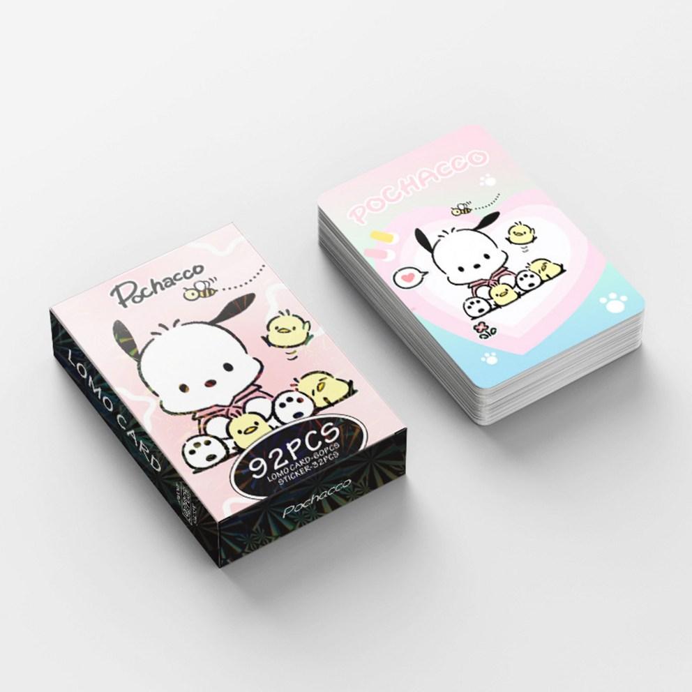 Sanrio Photocard Goods LOMO Illustration Photocard 60pcs + Mini Sticker 32pcs, Pochaco, 1ea