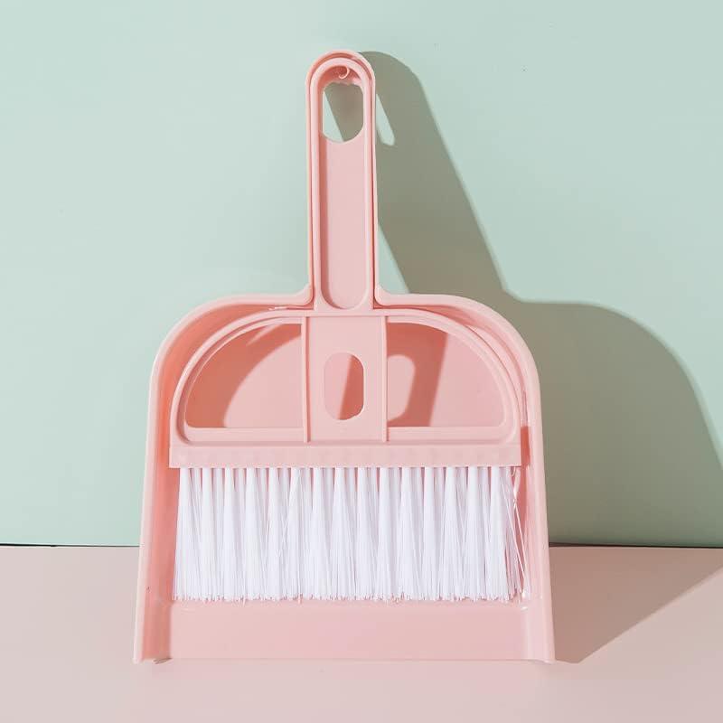 Plus Nao Mini Broom Dustpan 2 Piece Set Hanging Broom Dustpan Care Indoor Cleaning Goods Cleaning Compact Multifunctional Pet Desk - Pink