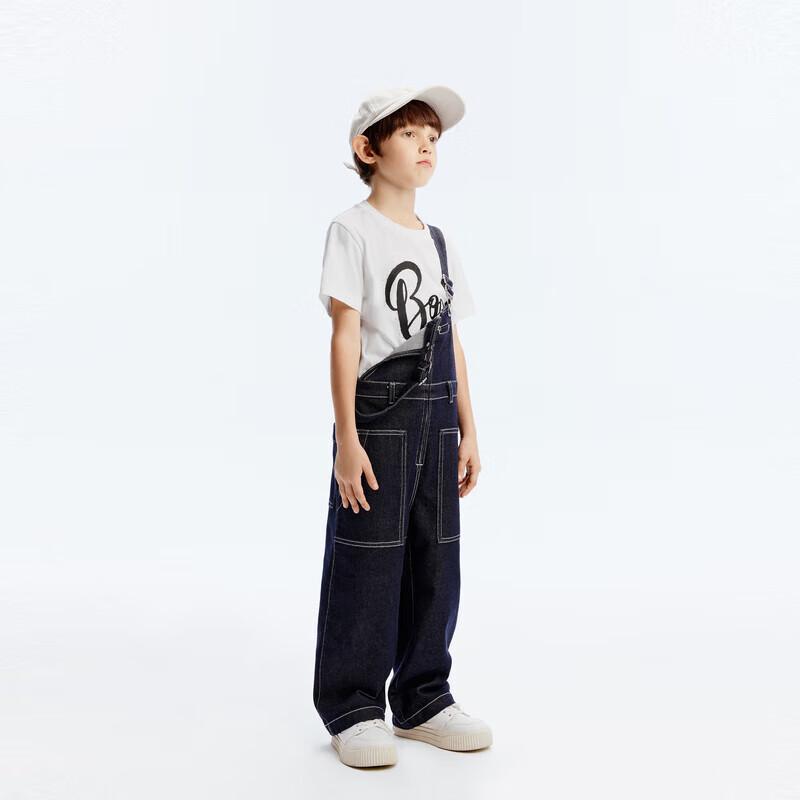 

little MO&Co. Kids Unisex Denim Overalls 120