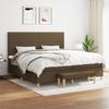 3137264 vidaXL Divan Bed with Mattress Dark Brown 200x200 Cm