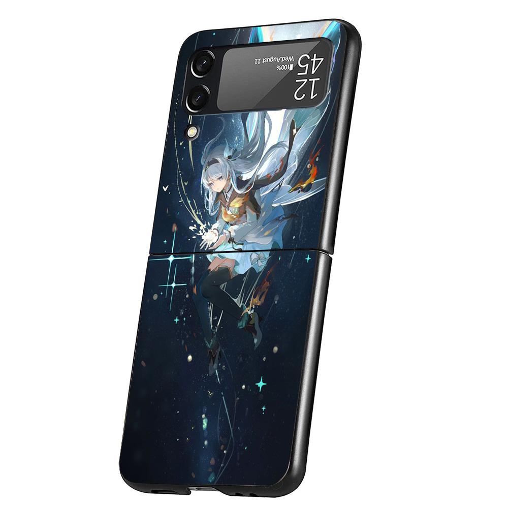 Honkai Star Rail Firefly Cover Phone Case For Samsung Galaxy Z Flip 7 6 5 4 3 5G Flip7 Flip6 Flip5 Flip4 Flip3 Black Fundas Shel