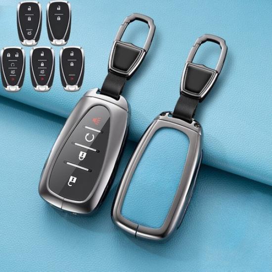 Zinc Alloy TPU Leather Car Key Cover Case For Chevy Cruze Malibu Camaro Blazer