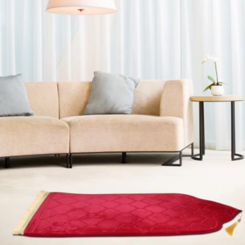 Prayer Mat Prayer Mat Simple Lasher Embossed Prayer Mat Prayer Mat Carpet Machine Washable Portable Muslim Mat Men and Women