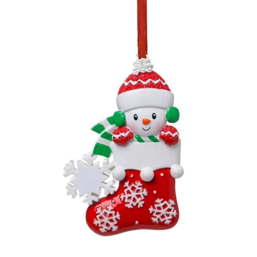 Resin Xmas Tree Hanging Pendants Decorative Christmas Sock Pendant Christmas