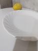 Elegant White Ceramic Sunflower Plate for Hotels - Perfect for Cold or Hot Dishes.